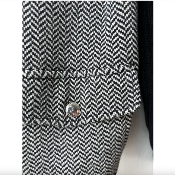 Lauren Ralph Lauren Ribbed Herringbone Zip Front Cardigan Sweater - Picture 3 of 6